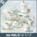 2015 NEW STYLE! 101pcs fine porcelain dinner set with gold decal